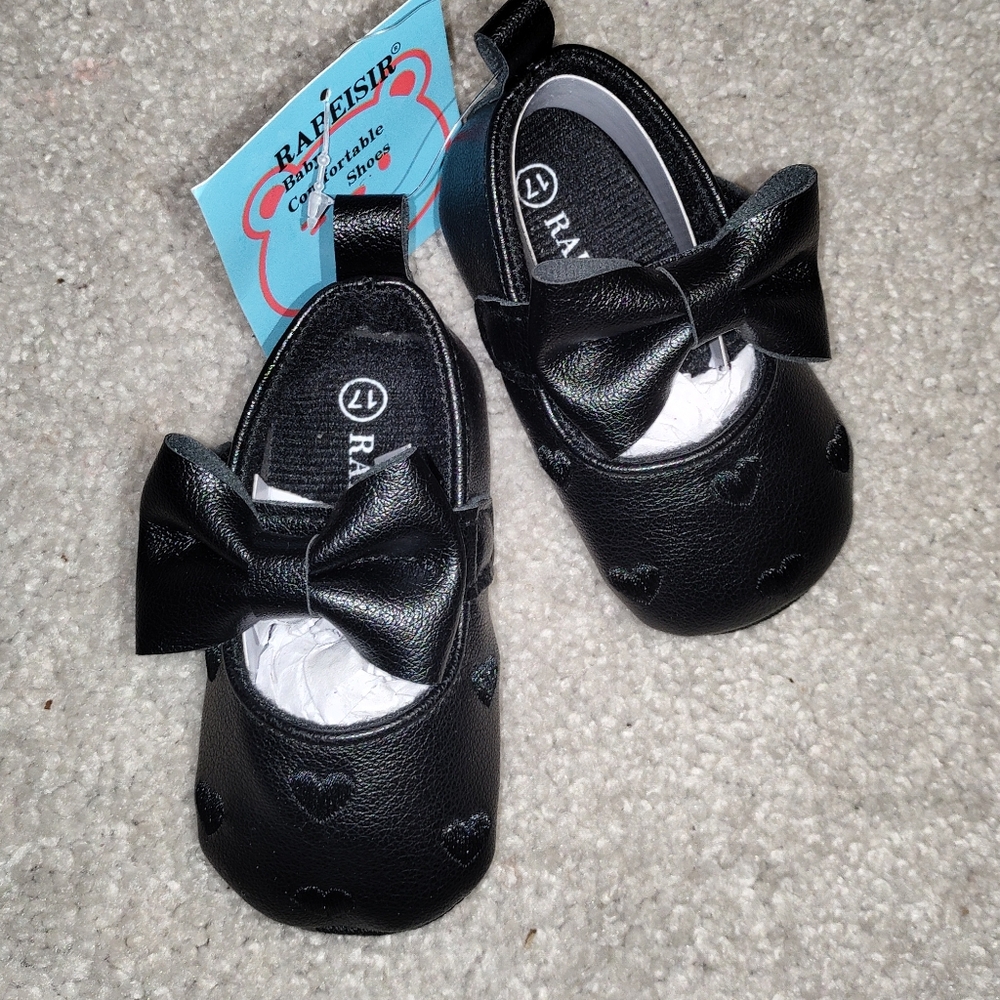 Black Kids Shoes with Bow